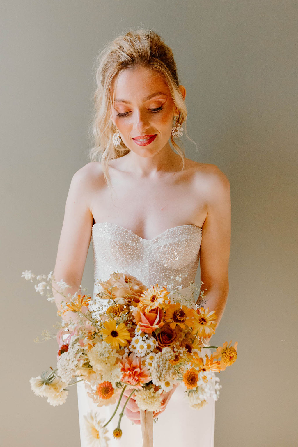 Pink Orange Yellow Wedding Ideas Mimosa Photography