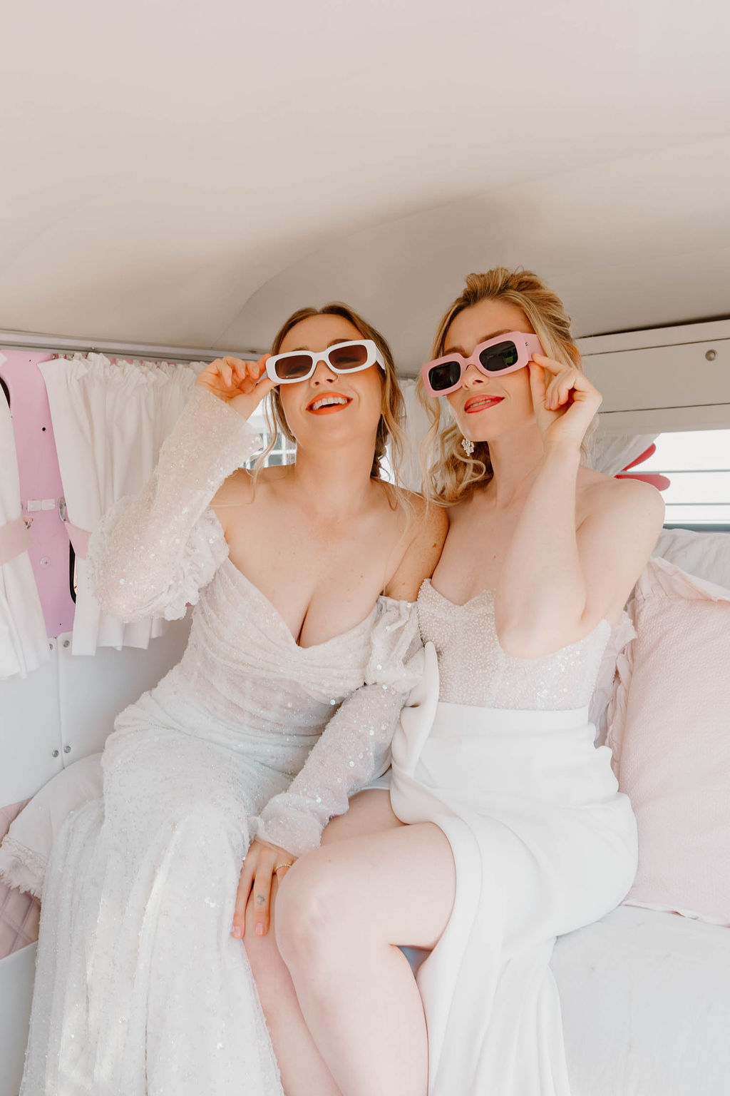Sunglasses Brides Pink Orange Yellow Wedding Ideas Mimosa Photography