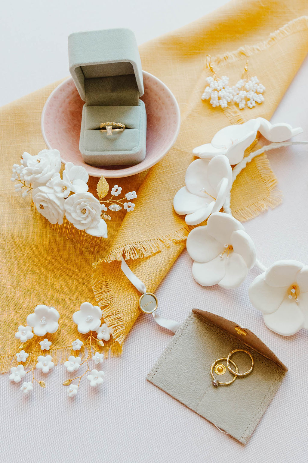 Bridal Accessories Ring Box Pink Orange Yellow Wedding Ideas Mimosa Photography