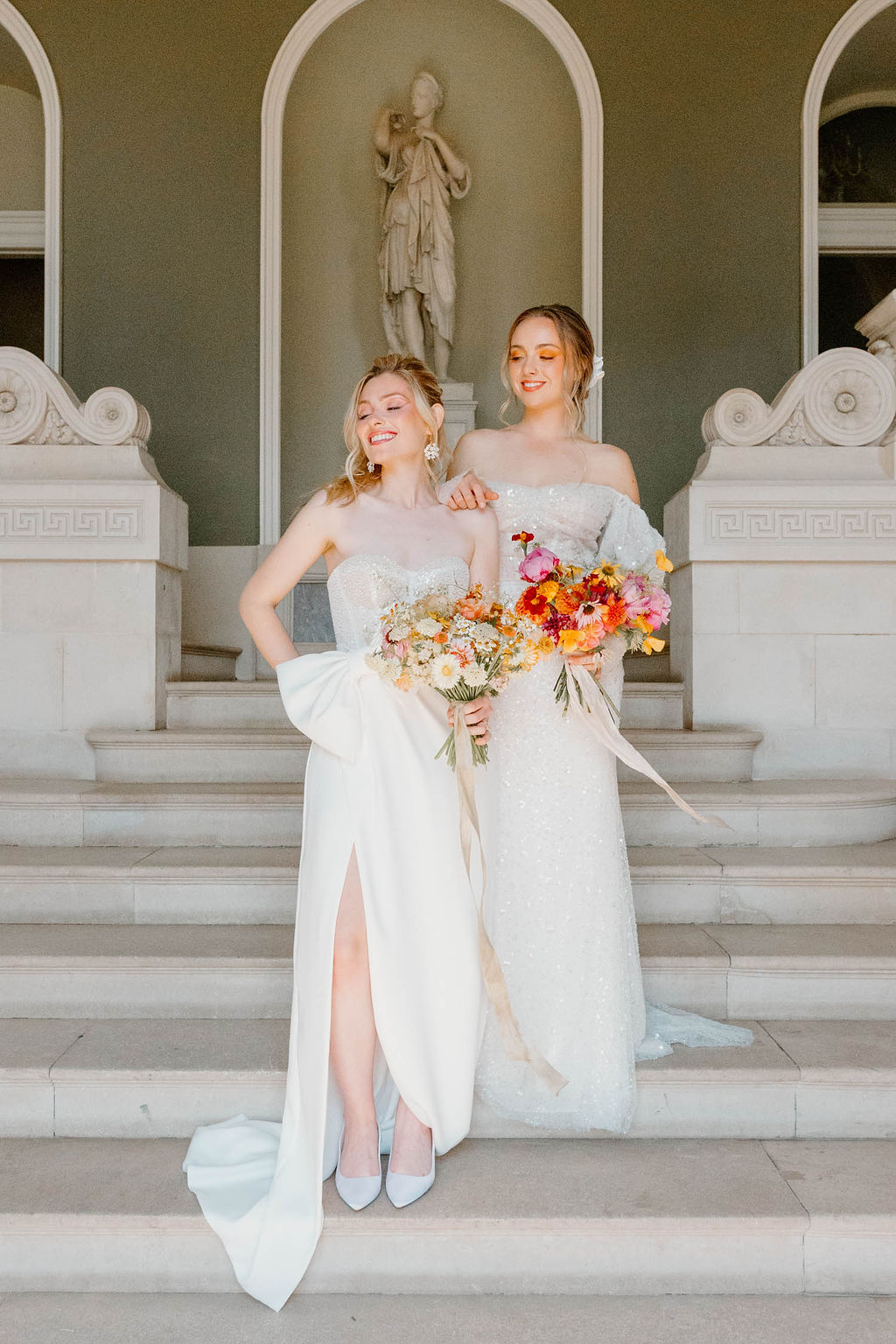Pink Orange Yellow Wedding Ideas Mimosa Photography