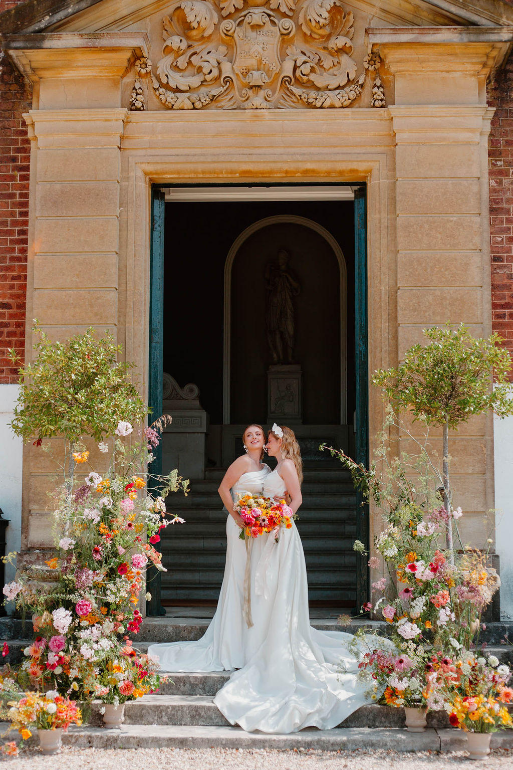 Pink Orange Yellow Wedding Ideas Mimosa Photography