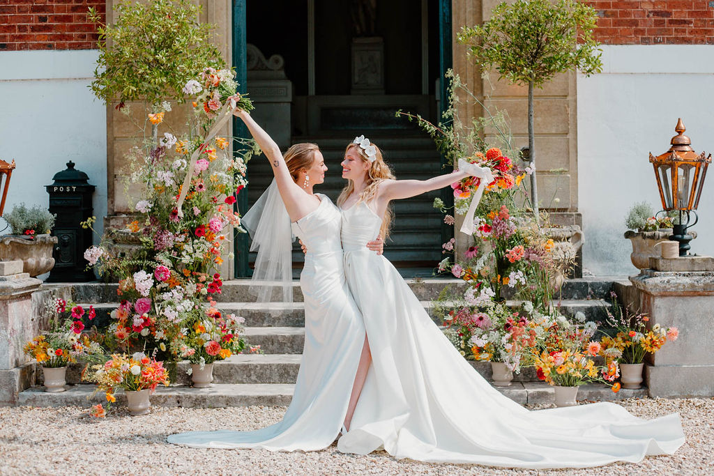 Pink Orange Yellow Wedding Ideas Mimosa Photography