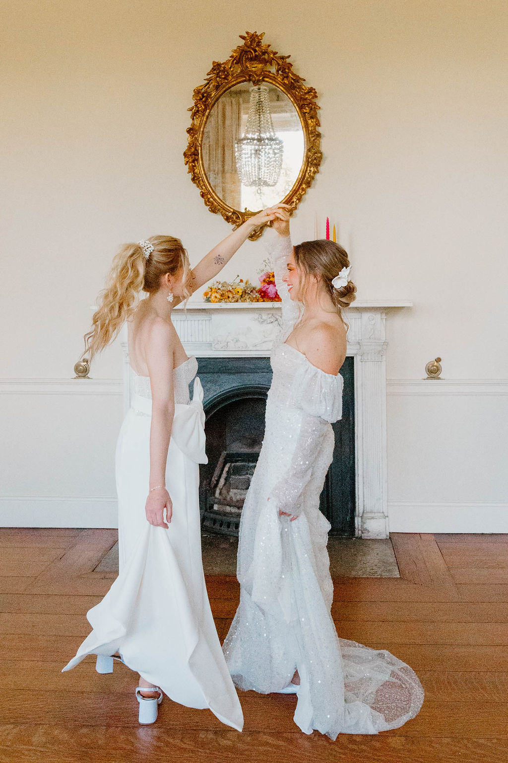 Pink Orange Yellow Wedding Ideas Mimosa Photography