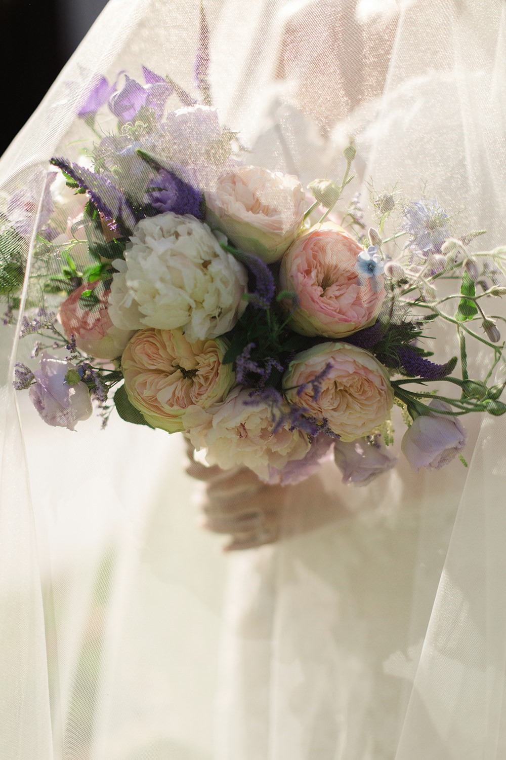 Bouquet Flowers Bride Pink Purple Peony Rose Poland Barn Wedding Matt and Lena Photography