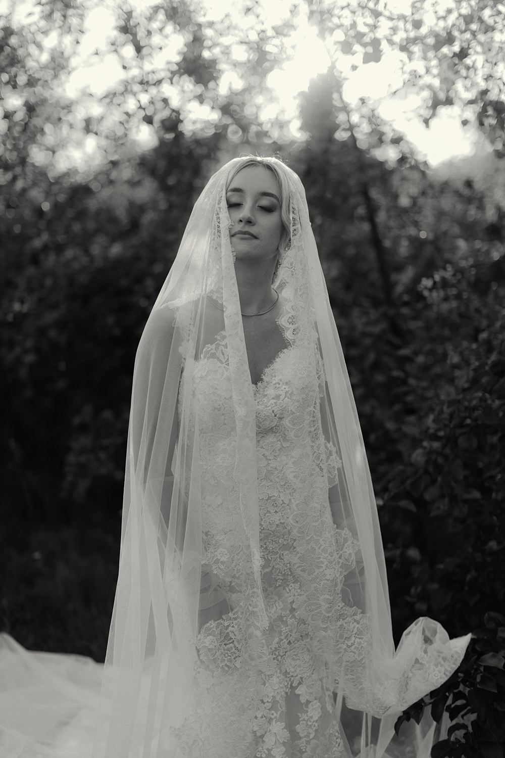 Bride Lace Veil Gown Train Poland Barn Wedding Matt and Lena Photography