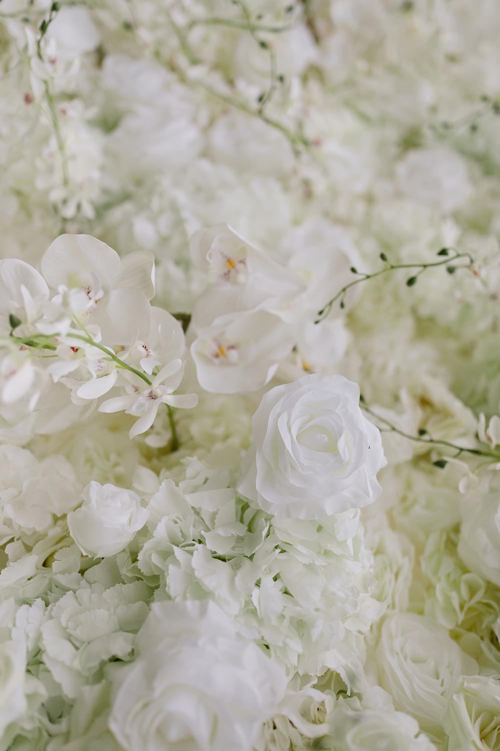 White Flowers Rose Orchid Poland Barn Wedding Matt and Lena Photography