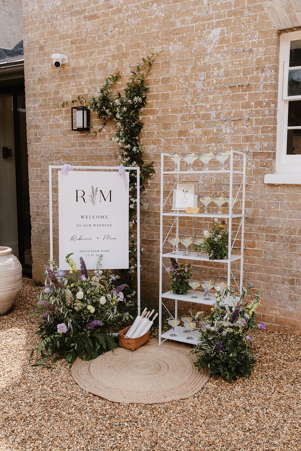 Drinks Stand Cocktails Station Shotesham Park Wedding By Emma Olivia Photography