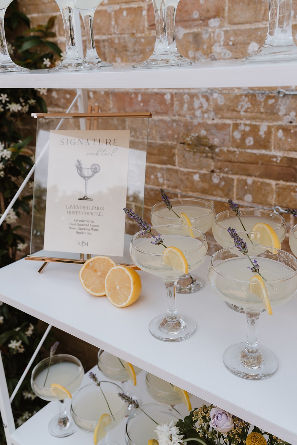 Drinks Stand Cocktails Station Shotesham Park Wedding By Emma Olivia Photography