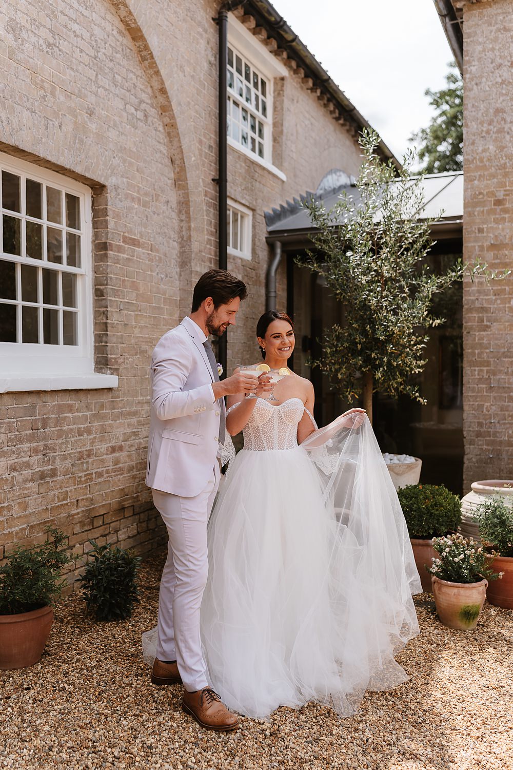 Dress Gown Bride Tulle Strapless Shotesham Park Wedding By Emma Olivia Photography