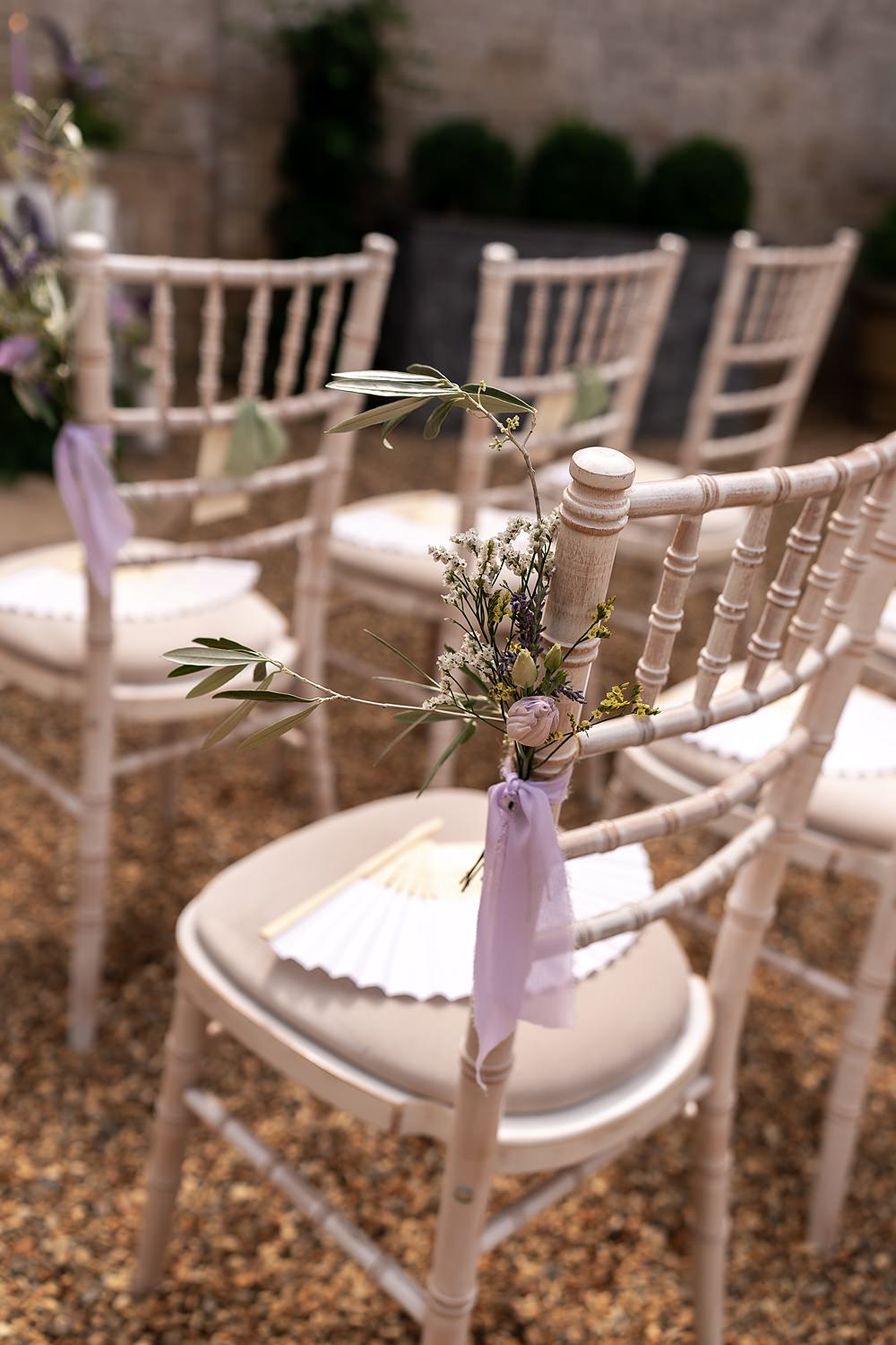 Pew End Aisle Flowers Decor Greenery Ribbon Shotesham Park Wedding By Emma Olivia Photography