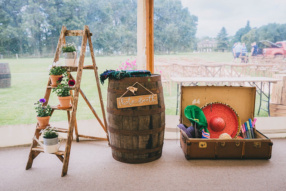 Photo Booth Props South Yorkshire Farm Wedding Amy Jordison Photography