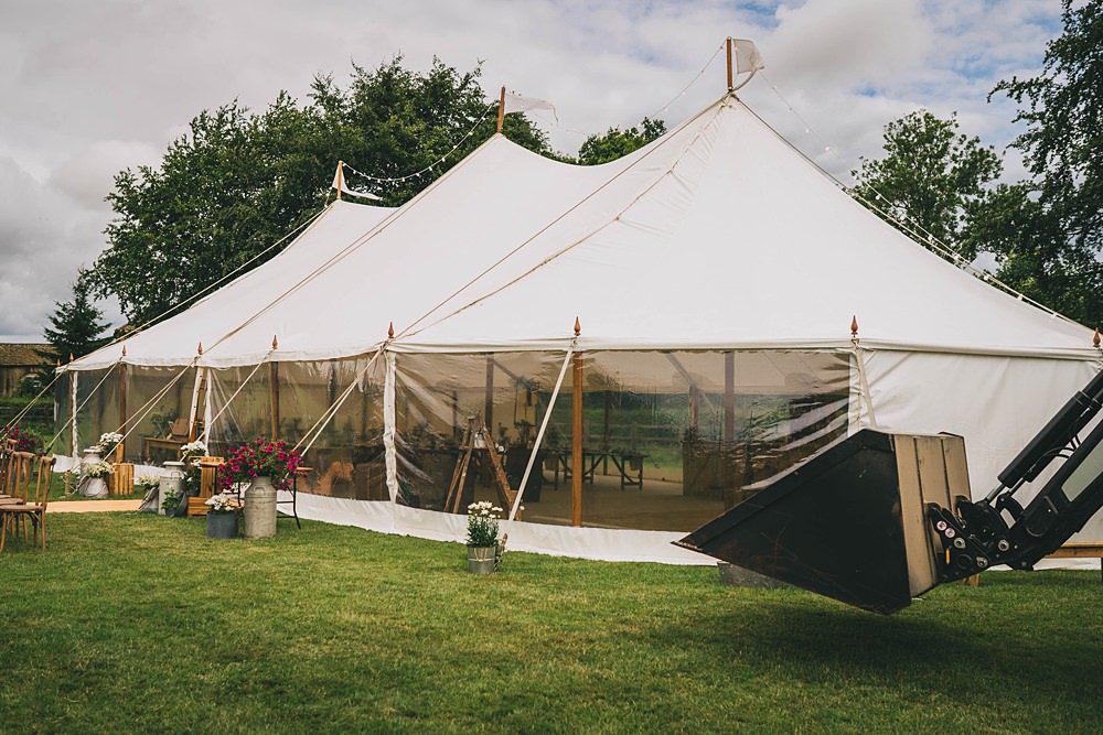 Pole Tent Marquee South Yorkshire Farm Wedding Amy Jordison Photography
