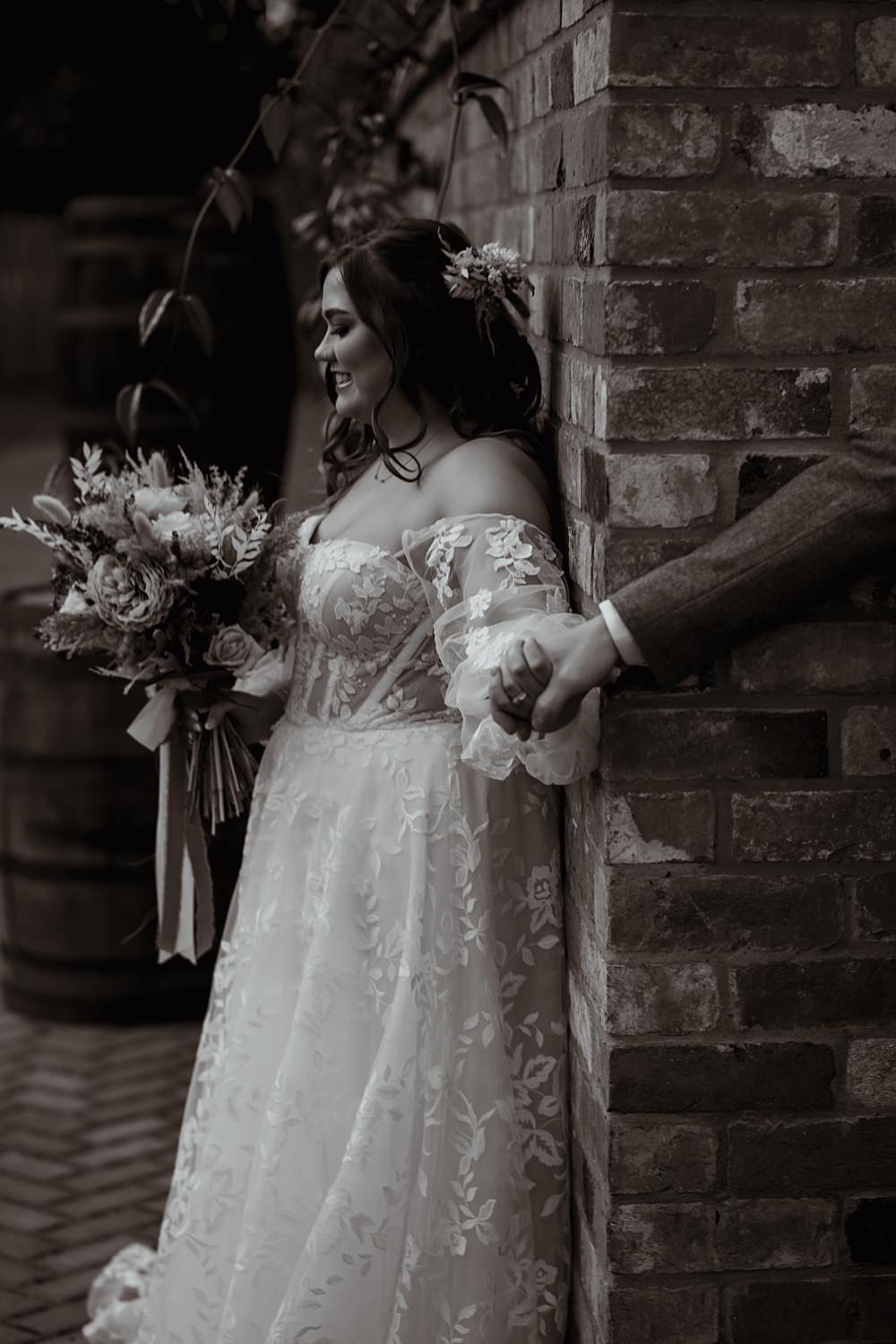 Swallows Nest Barn Wedding Rebel Love Club Dress Bride Embroidered Sleeves Martina Liana