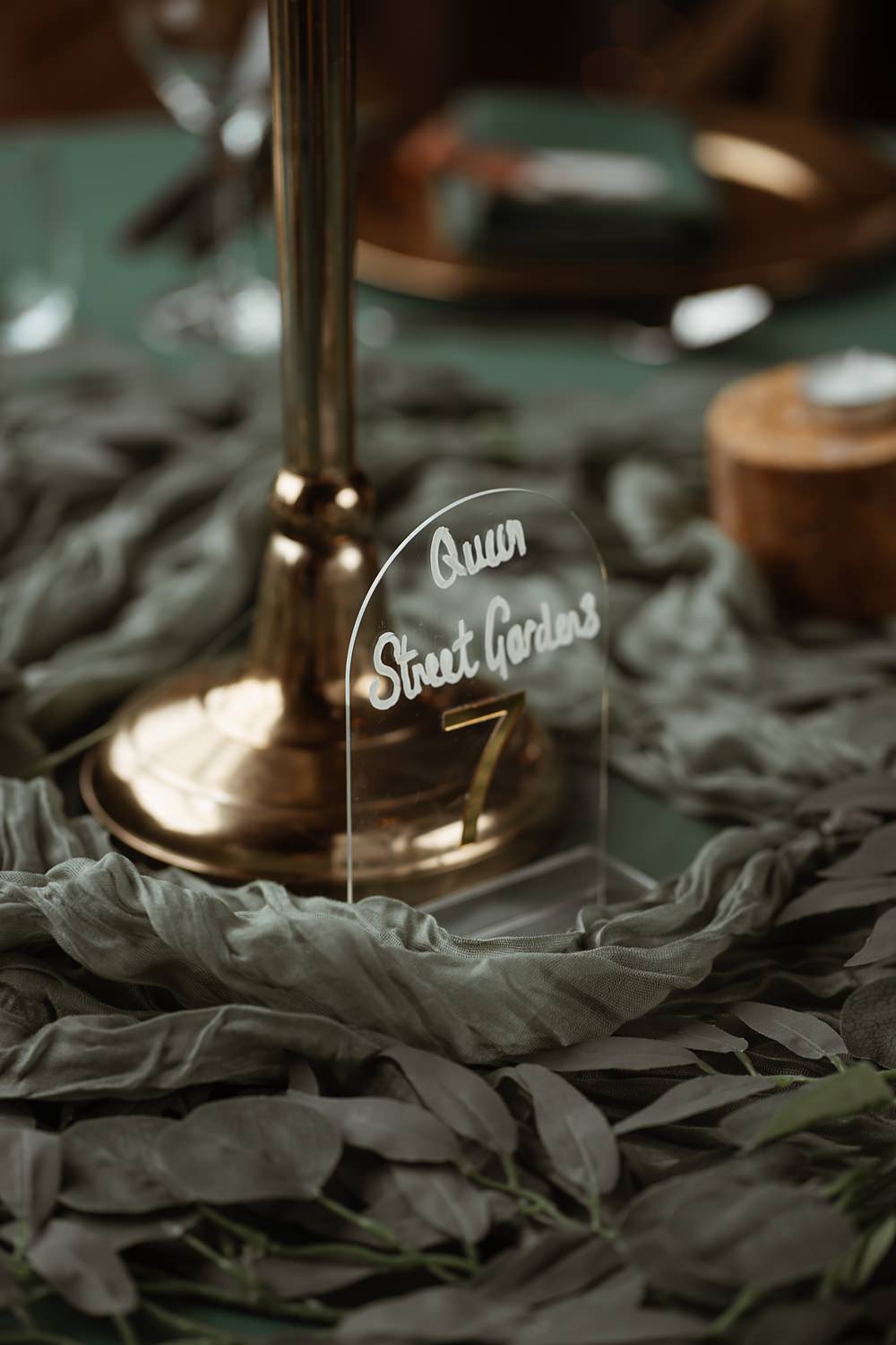 Acrylic Table Name Swallows Nest Barn Wedding Rebel Love Club