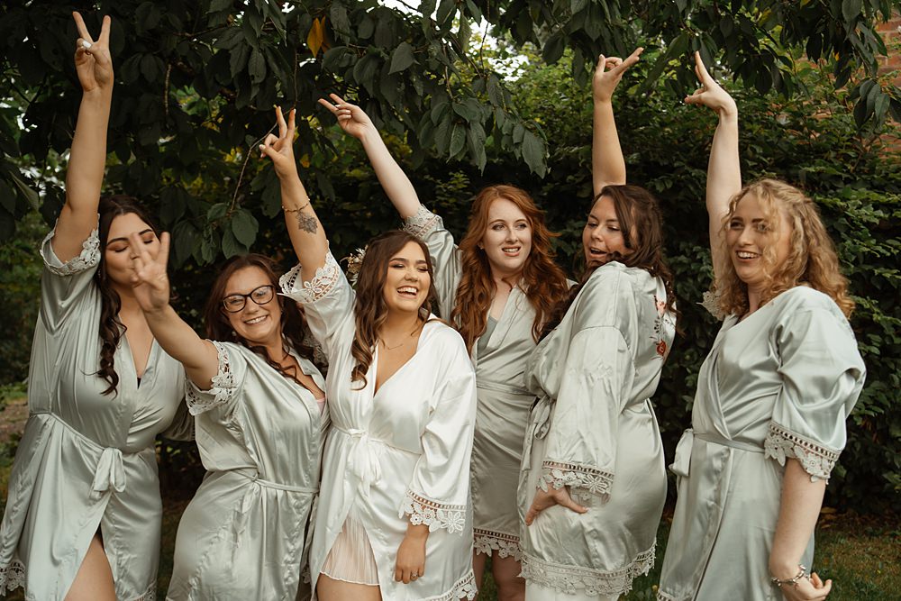 Swallows Nest Barn Wedding Rebel Love Club Bride Bridesmaid Robes