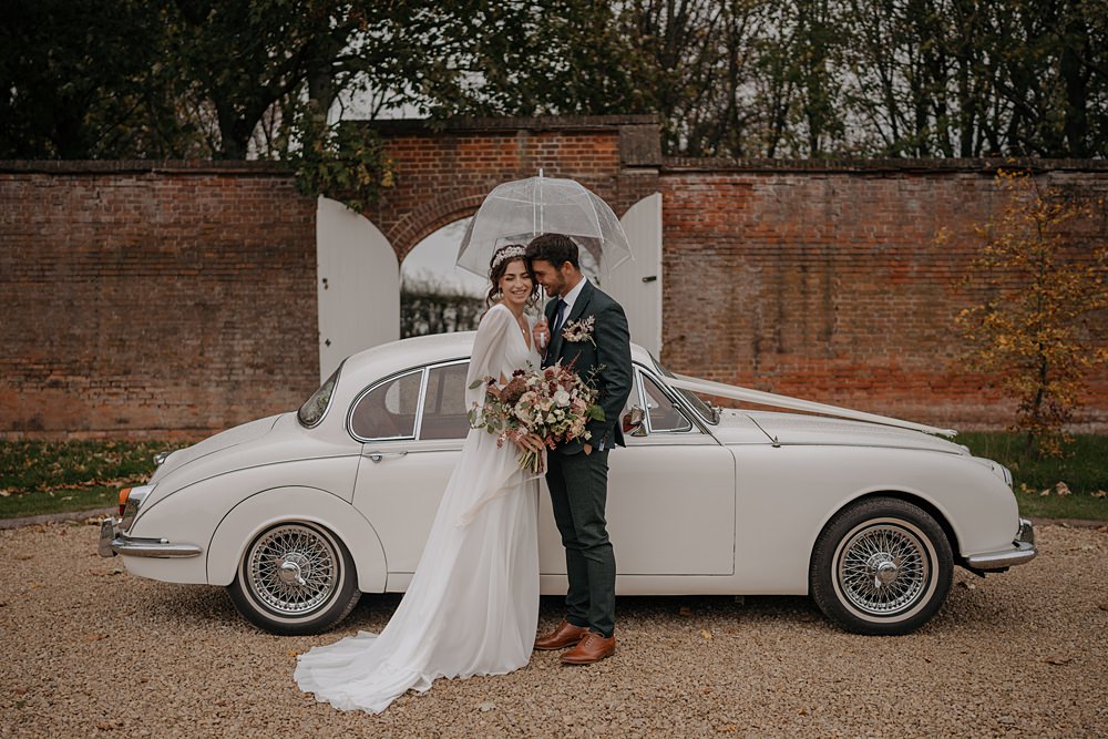 Classic Car Transport Walled Garden Helperby Wedding Natalie Hamilton Photography