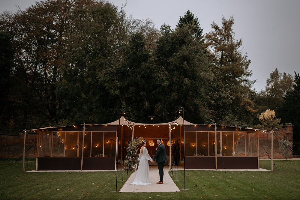 Walled Garden Helperby Wedding Natalie Hamilton Photography Stretch Tent Reception Festoon Lights Decor