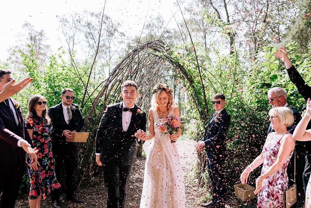 Wilderness Wood Wedding Kerrie Wood Photography Confetti Throw