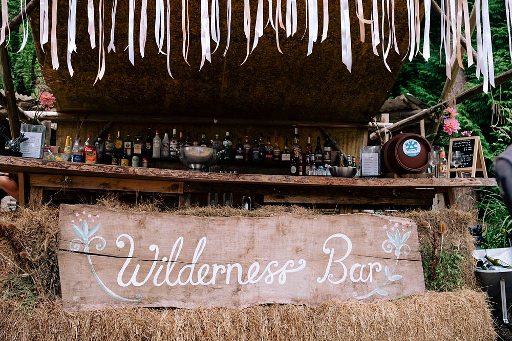 Wooden Bar Wilderness Wood Wedding Kerrie Wood Photography