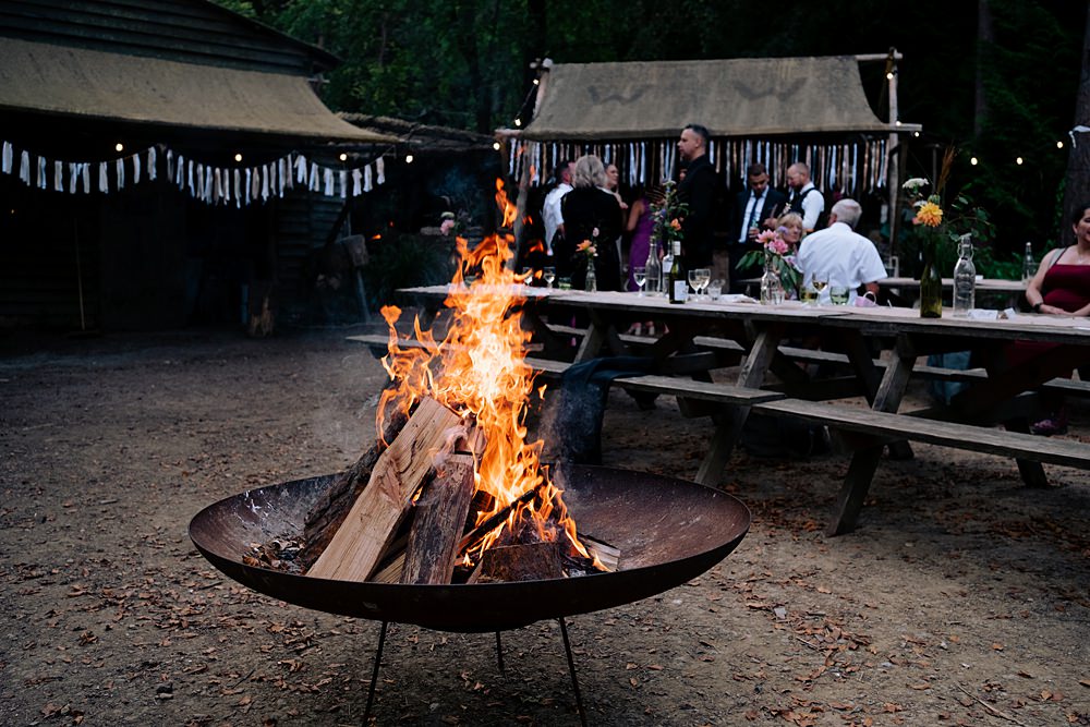 Firepit Wilderness Wood Wedding Kerrie Wood Photography