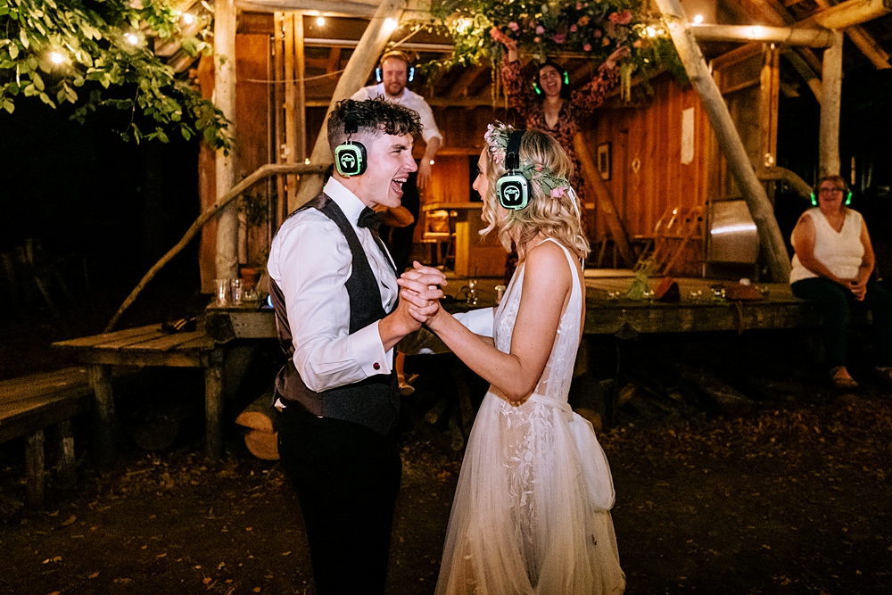 Silent Disco Wilderness Wood Wedding Kerrie Wood Photography
