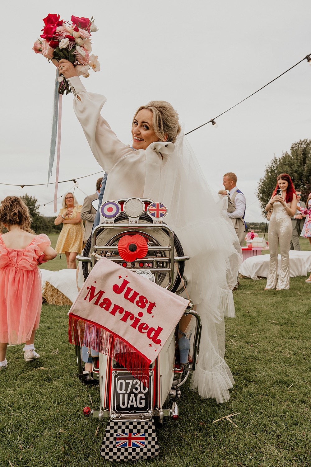 70s Disco Wedding Bubear Photography Motorbike Transport