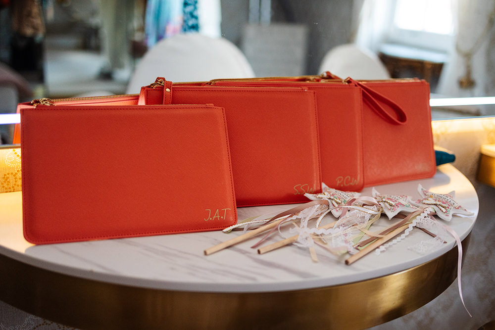 Bassmead Manor Barns Wedding Two-D Photography Bridesmaid Clutch Bags