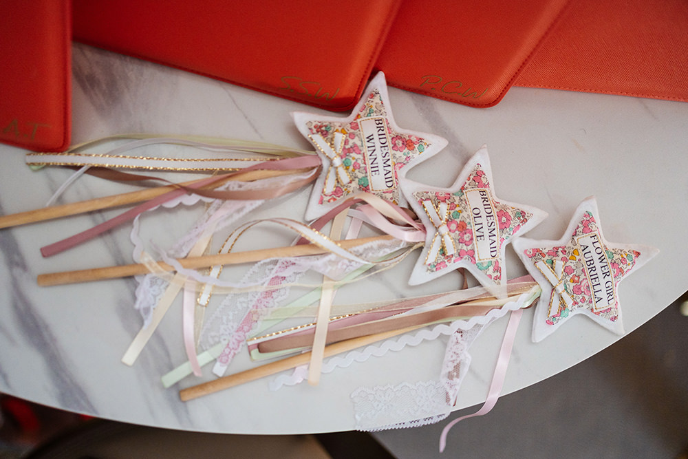 Bassmead Manor Barns Wedding Two-D Photography Bridesmaid Flower Girl Wands