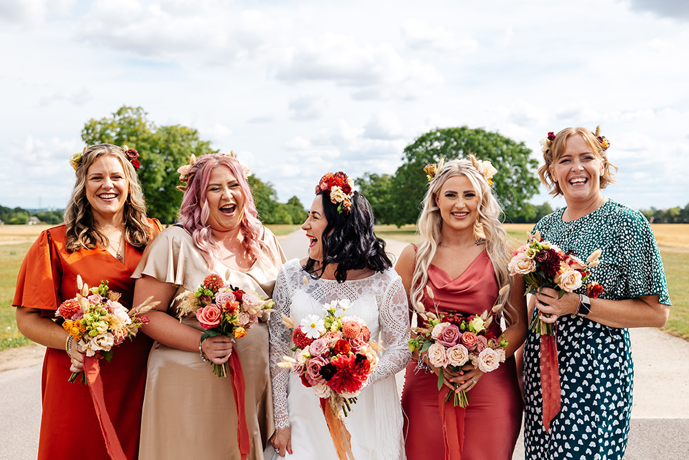 Bassmead Manor Barns Wedding Two-D Photography Mismatched Bridesmaid Dresses