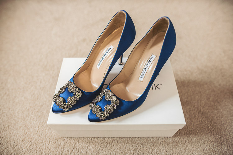 Blue Wedding Shoes Manolo Blahnik Bride Foxley Photography