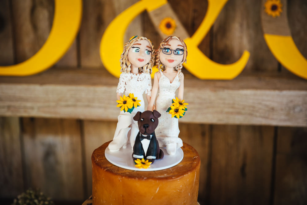 Brides Pet Dog Wedding Cake Topper Kirsty Rockett Photography