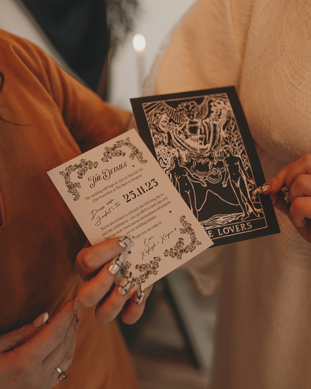 Celestial Witchy Winter Wedding Ideas Aurora Photographic Black White Invites