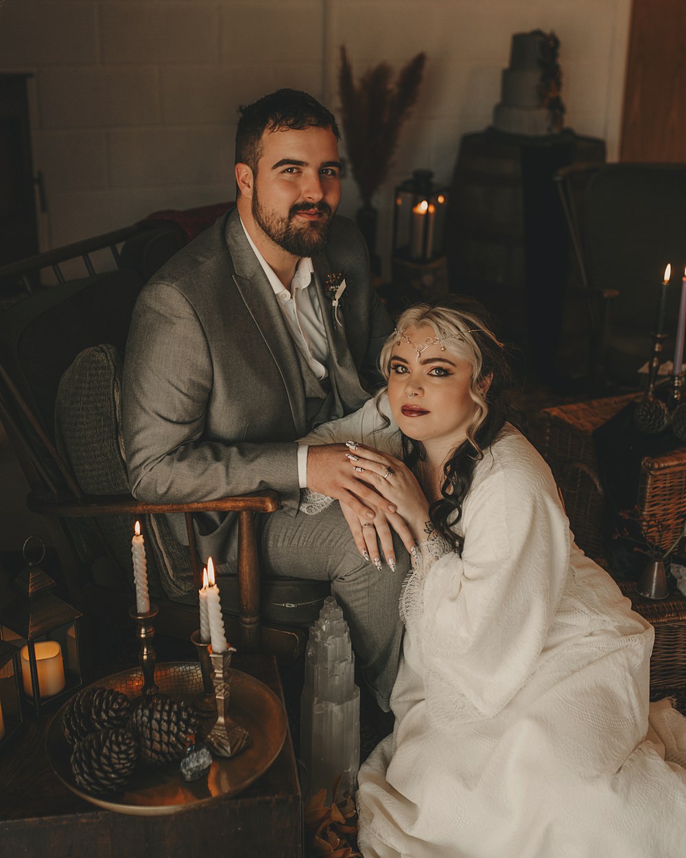Celestial Witchy Winter Wedding Ideas Aurora Photographic