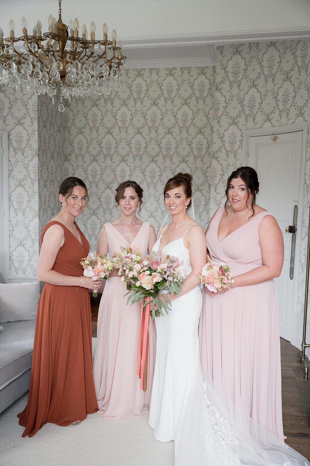 Chateau de Siradan Wedding Award Weddings Bridesmaid Dresses Pink Rust Burnt Orange