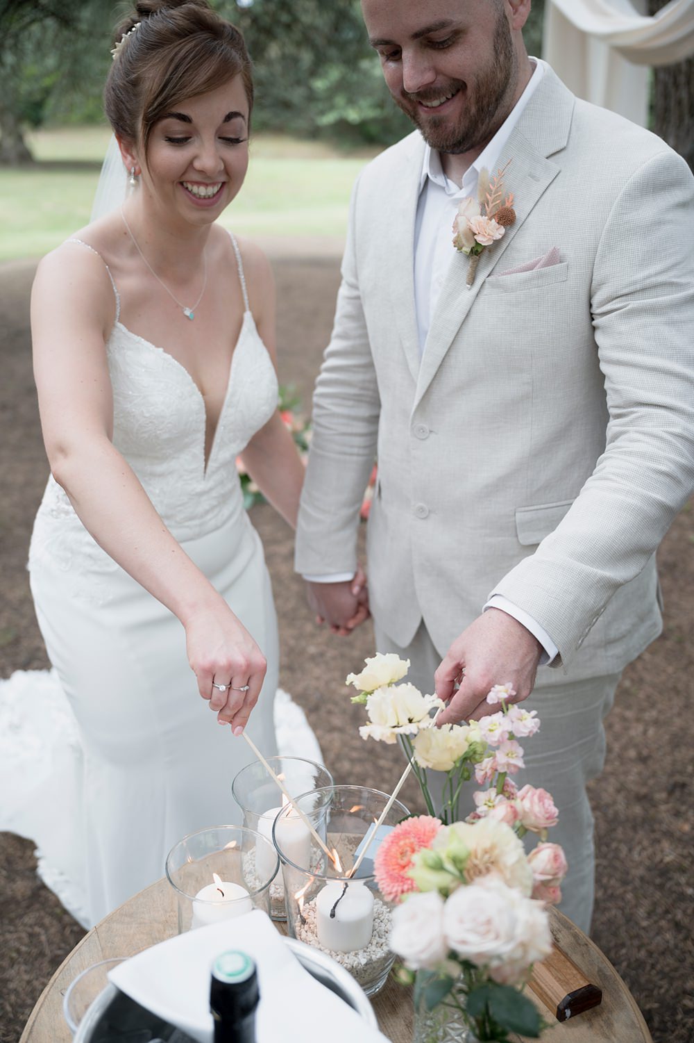 Chateau de Siradan Wedding Award Weddings Ceremony Ritual Candle Lighting