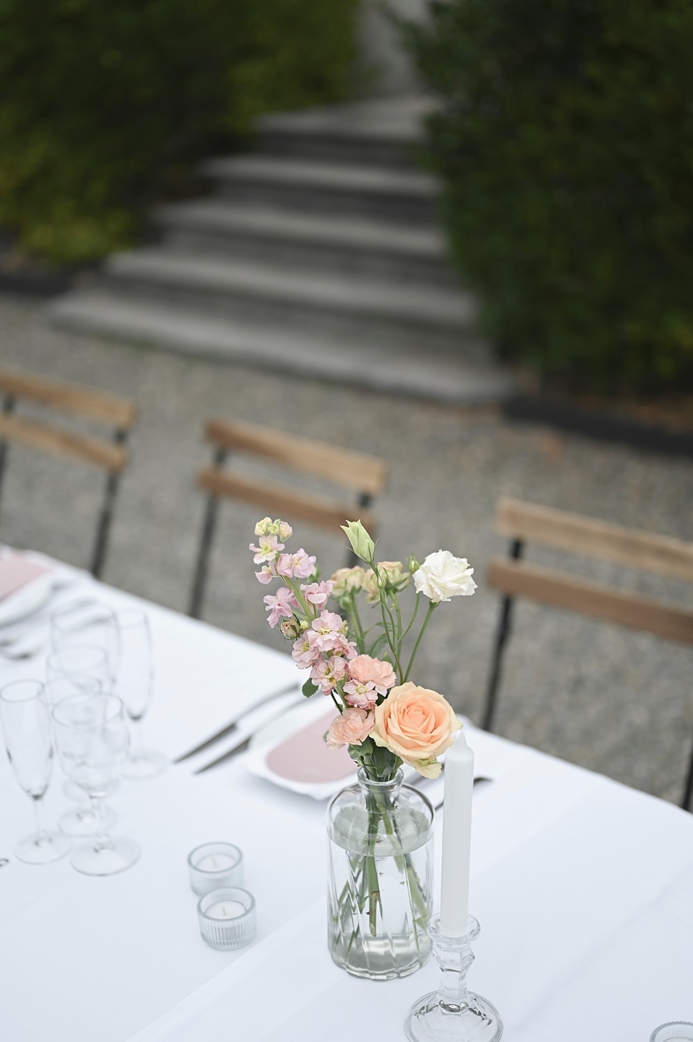 Chateau de Siradan Wedding Award Weddings Outdoor Long Table Flowers Decor