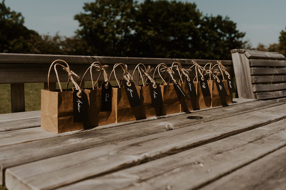 Classic Barn Wedding Firewood Film Groomsmen Gift Bags