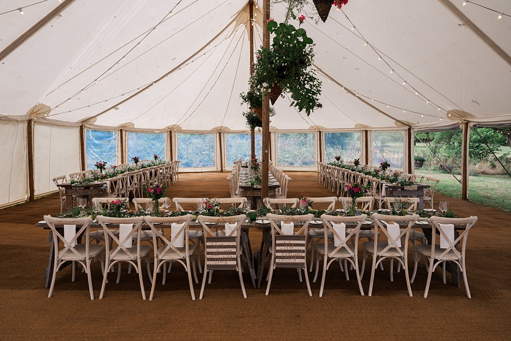Orchard Wedding Just James Weddings Pole Tent Marquee Decor Rustic