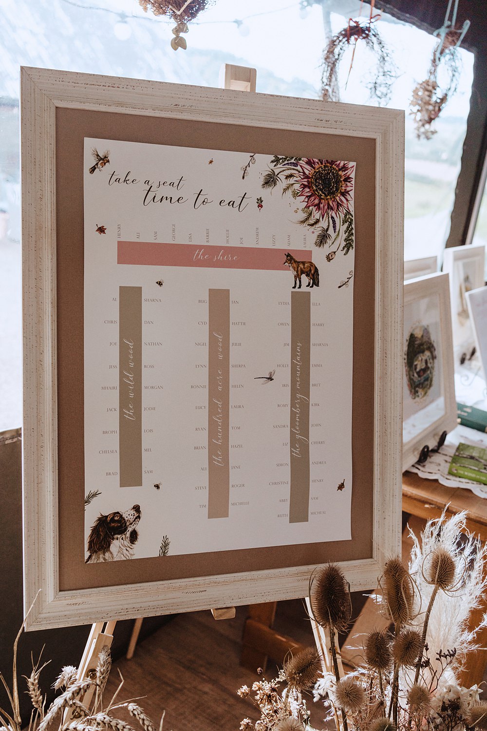 Safari Tent Wedding Indie Love Photography Table Plan Flower Frame Hessian