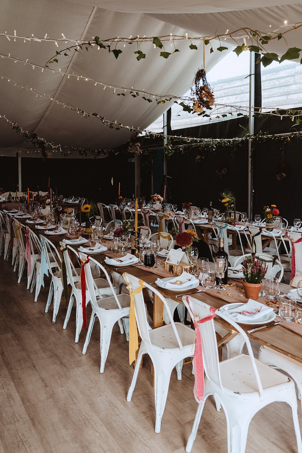 Safari Tent Wedding Indie Love Photography Chair Ribbons Long Tables Decor Hanging Flowers