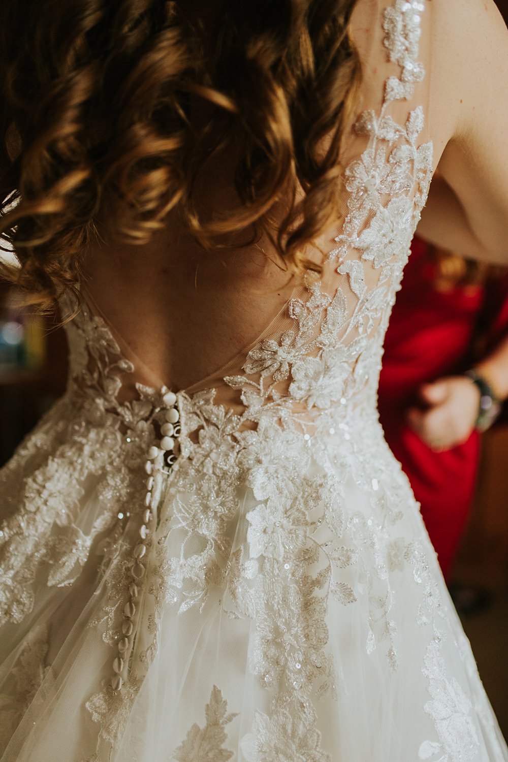 Scout Camp Wedding Rachael Marie Photography Lace Dress Gown Bride