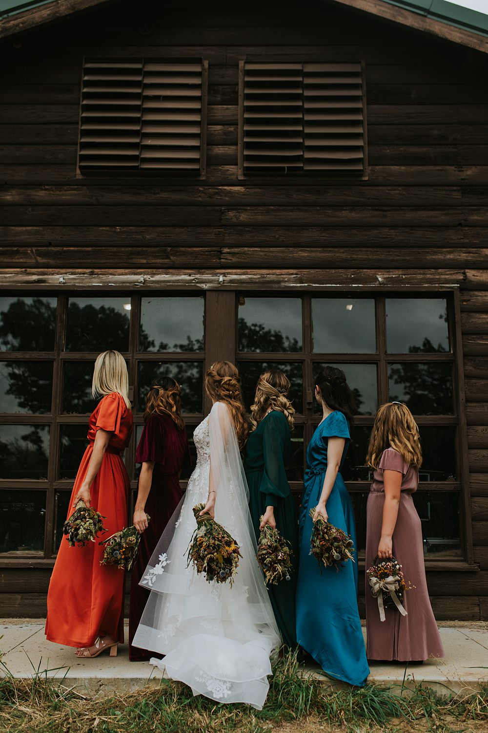 Scout Camp Wedding Rachael Marie Photography Jewel Tone Bridesmaid Dresses