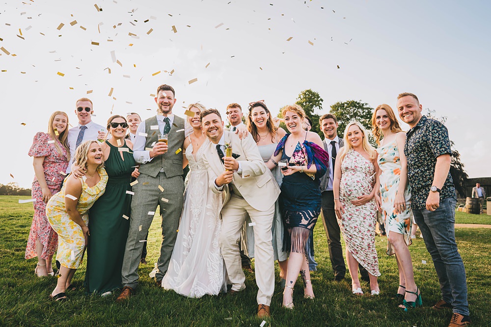 South Yorkshire Farm Wedding Amy Jordison Photography Confetti Cannon