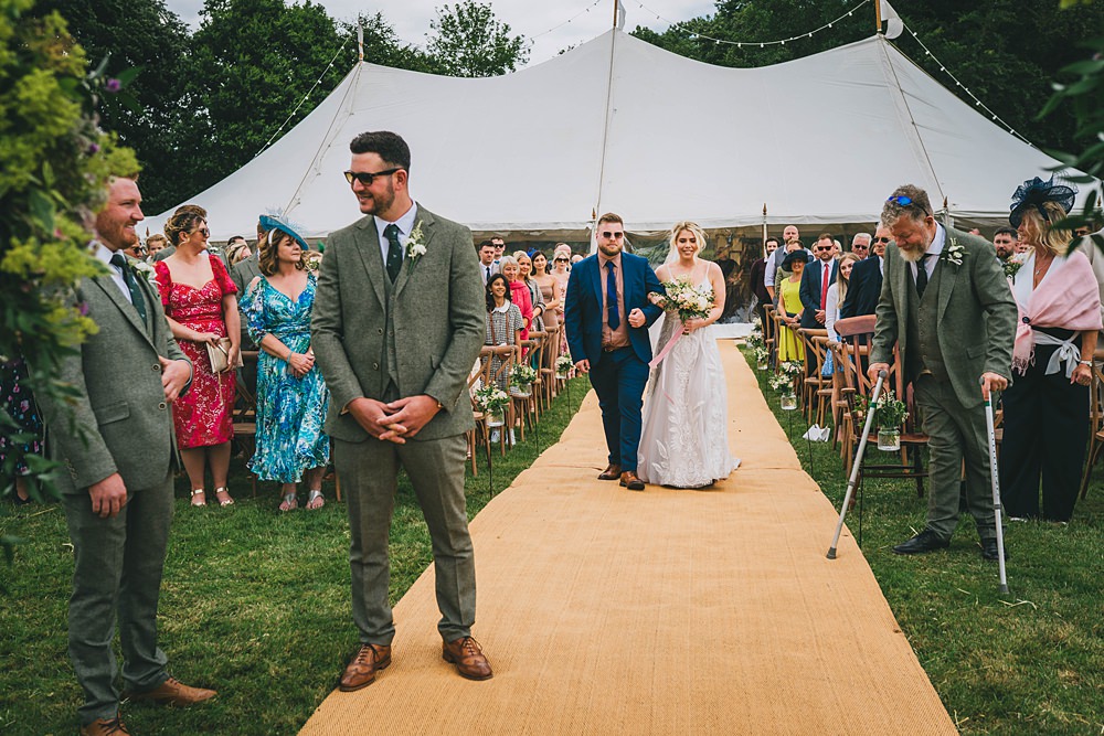 South Yorkshire Farm Wedding Amy Jordison Photography Groom Groomsmen Suits Sage Green Herringbone