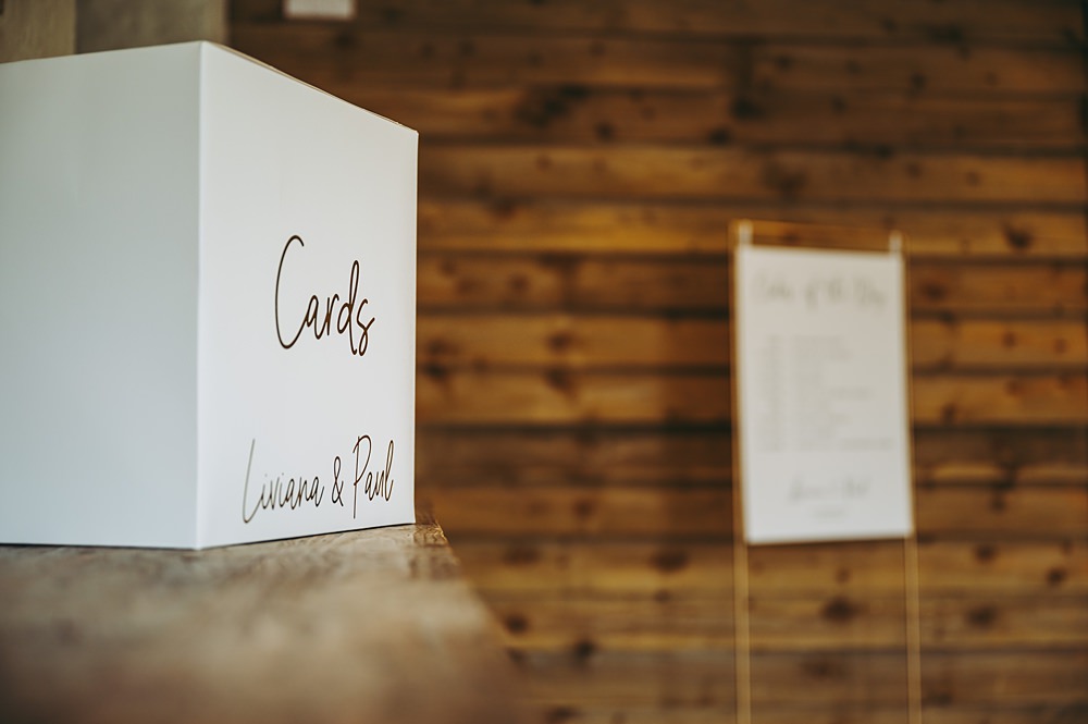 White Gold Wedding Cotswold Pictures Card Post Box