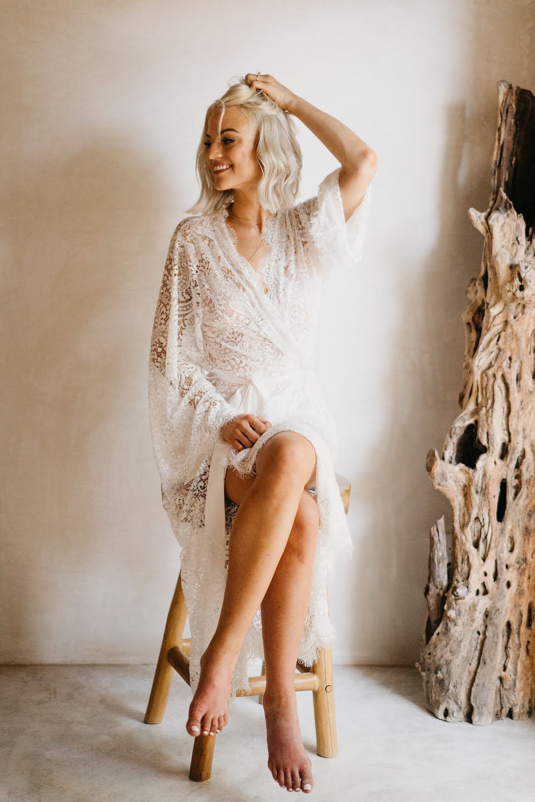 Akiin Tulum Wedding Beach Kape Photography Bride Robe Dressing Gown