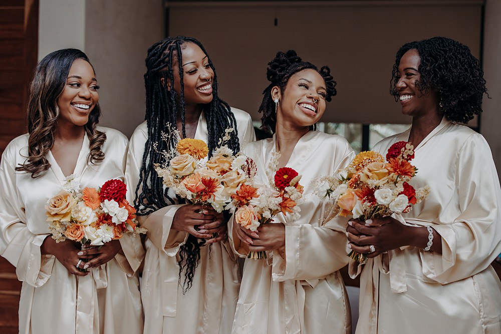 Aldea Ka'an Tulum Wedding Bamba Photography Bridesmaid Bride Robe