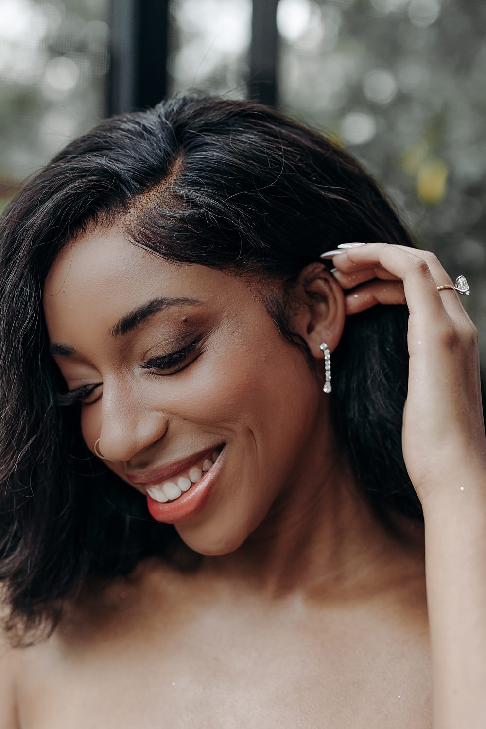 Aldea Ka'an Tulum Wedding Bamba Photography Bride Earrings