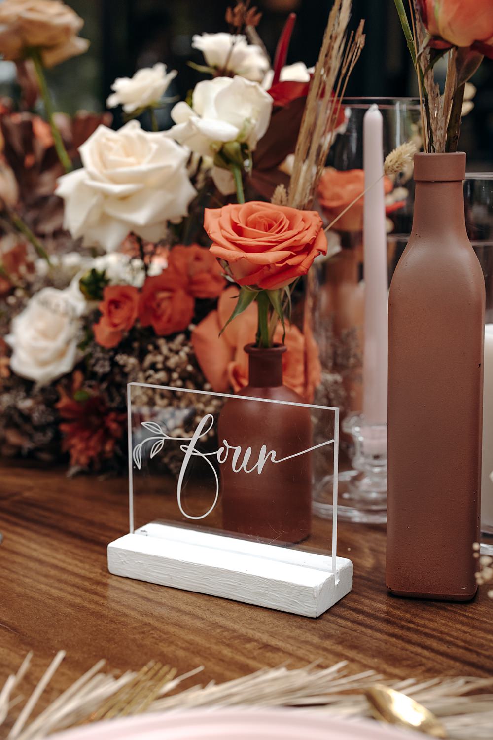 Aldea Ka'an Tulum Wedding Bamba Photography Clear Acrylic Table Number