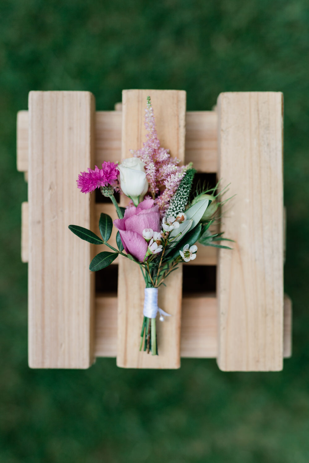 Blake Hall Wedding Gemma Giorgio Photography Pink Buttonhole Flowers Groom